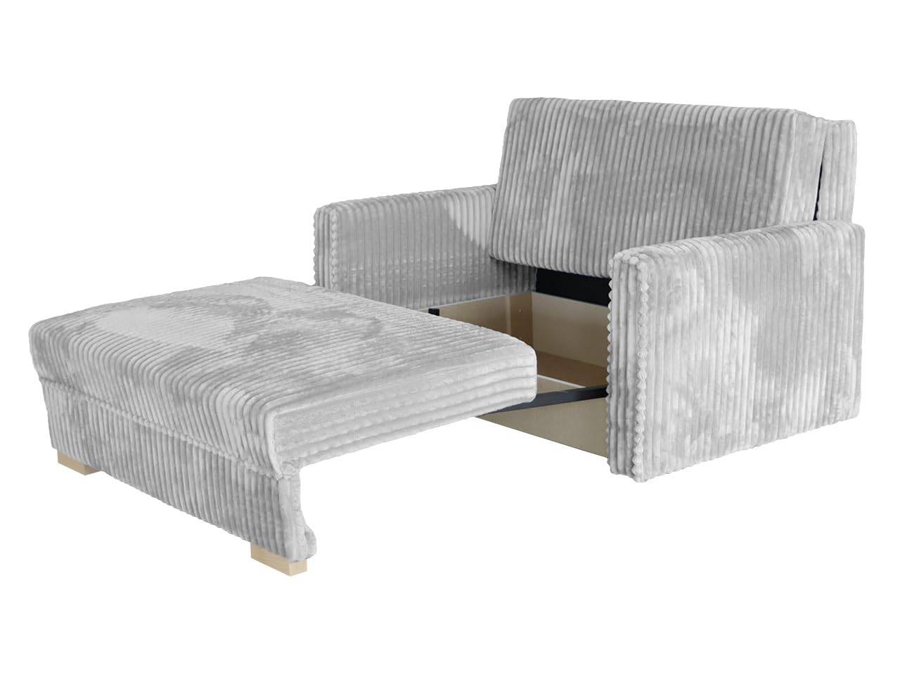 Mirjan24 Sofa Viva Piano II mit Schlaffunktion, 2 Sitzer Polstersofa mit Bettkasten inkl. Kissen, L:133 x B:98 x H:85 cm, Schlafsofa Sofagarnitur, Bettsofa, Wohnlandschaft (Tilia 90)