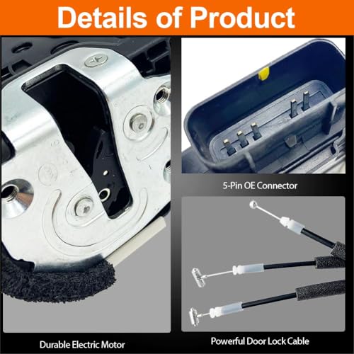 Image of Door Lock Actuator Compatible with 2013-2018 Santa Fe, Santa Fe Sport - Rear Left Driver Side