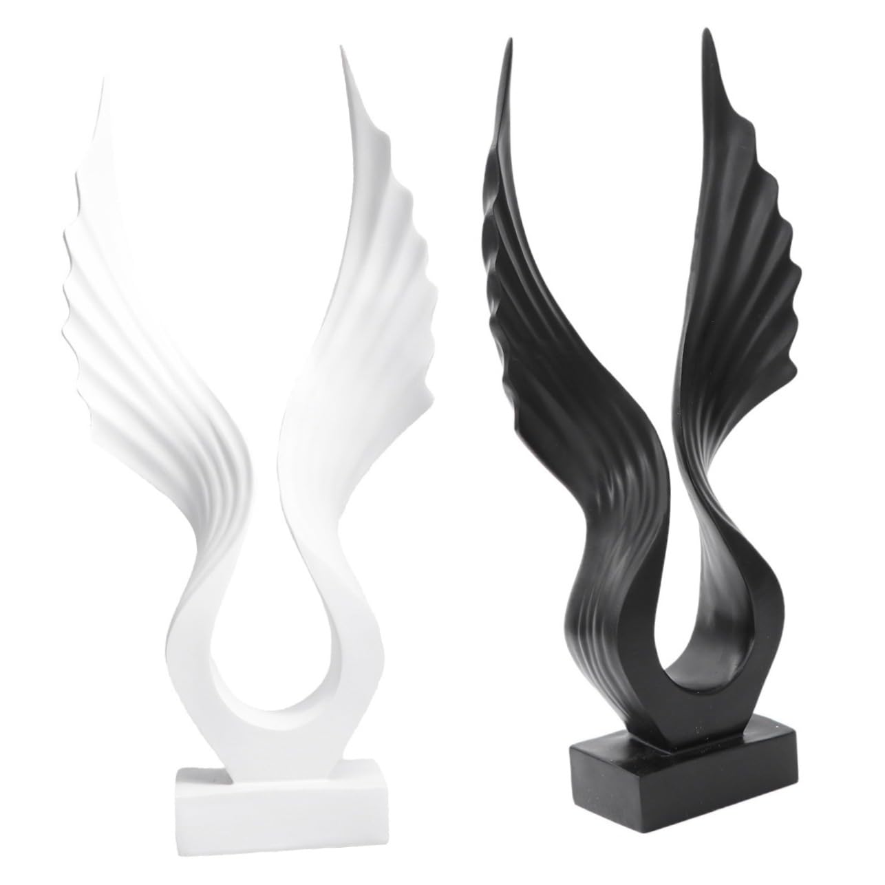 Figurine aile d'ange blanche en résine pour salon et déco de table élégante