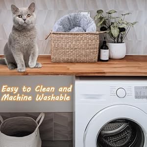 Cat Beds for Indoor Cats, 20 Inch Dog Bed for Small Melium Large Dogs, Washable-Round Pet Bed for Puppy and Kitten with Slip-Resistant Bottom Cat Beds for Indoor Cats 20 Inch Dog Bed for Small Melium Large Dogs Washable Round Pet Bed for Puppy and Kitten with Slip Resistant Bottom