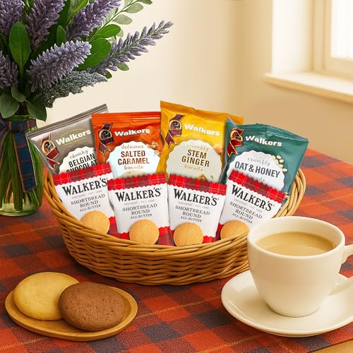 Hattie’s Gifts Tea and Biscuits Gift Set – Scottish Afternoon Tea Hamper with Shortbread Biscuits – Valentines Gifts for Her & Luxury Scottish Gifts for Women & Men