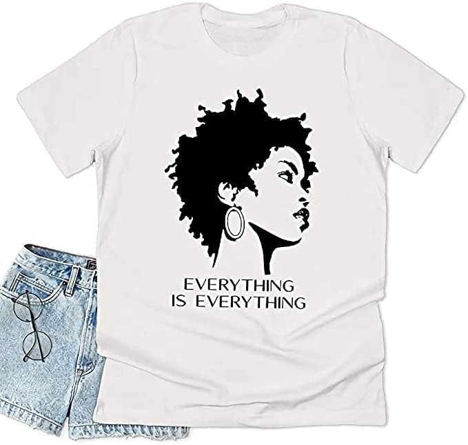 Music Tees Concert Shirt Black Power Black Girl Graphic T-Shirt Afro Woman Black Girl Tee Afro Queen Magic Tops