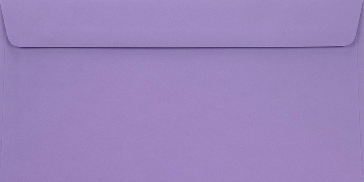 Netuno 100 Long Purple envelopes DL 110 x 220 mm 4.33 x 8.66 in 90gsm Burano Violet Invitation Envelope Elegant Colourful envelopes for Weddings Christmas Birthdays Greeting Cards Postcards โ image 1