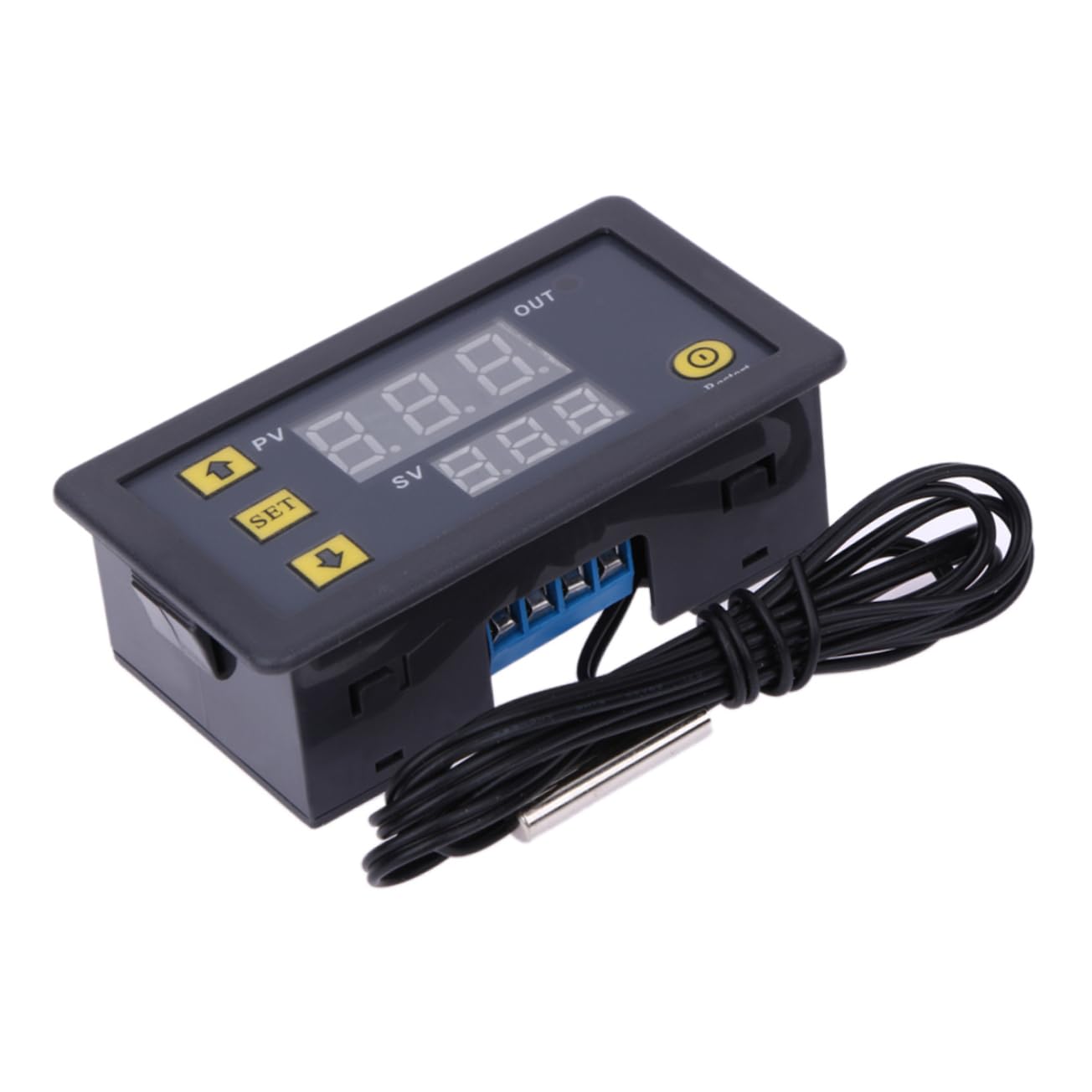 Healeved 2pezzi Regolatore Di Temperatura Digitale Con Display Lcd Per Casa e Ufficio Sensore Controllo Efficiente e Affidabile Relè Per Alta Potenza Nero