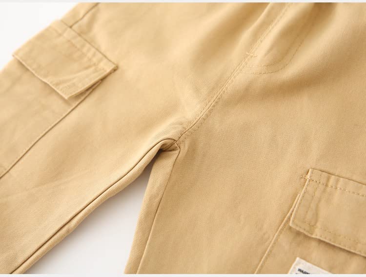 Irsutey Toddler Kids Cotton Pants Chino Shorts Solid Color Little Boys Casual Summer Stretch Short Cute Cargo Jogger Pants4