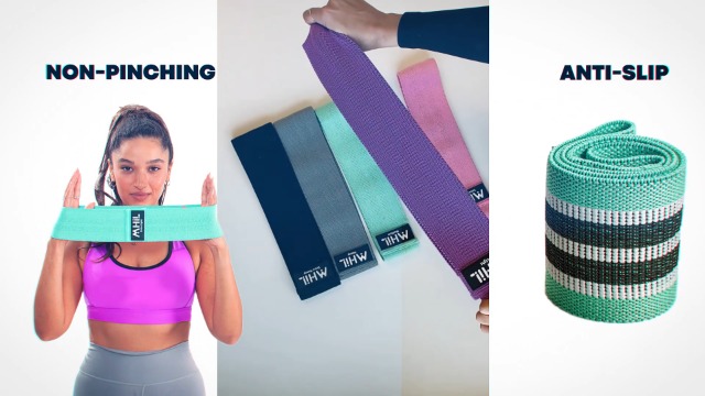 MhIL Booty Bands - Bands for Working Out , Best Resistance Bands for Women and Men - Thick Elastic Fabric Workout Bands… - Image 8