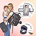 Dikaslon Diaper Bag Backpack with Portable Changing Pad, Pacifier Case and Stroller Straps, Large Unisex Baby Bags for Boys Girls, Multipurpose Travel Back Pack for Moms Dads, Dark Gray