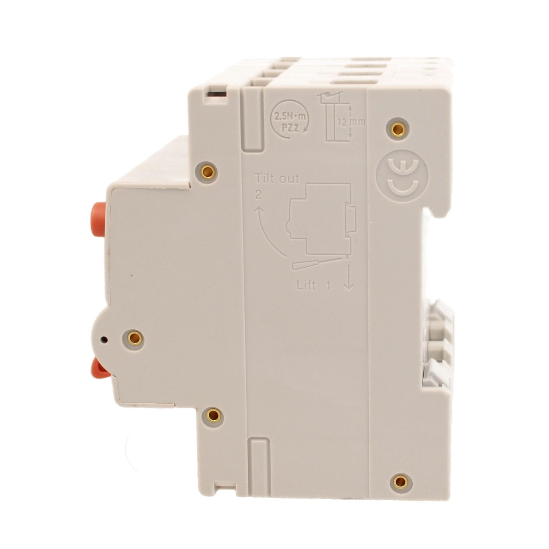 Interruttore Magnetotermico Differenziale Trifase, Tipo A 300mA 25A C25, 380V 4P Vero (NO 3P+N), Curva C 6kA 0,3A, Doppio Leva con Diagnostica Visiva, 4 Moduli DIN