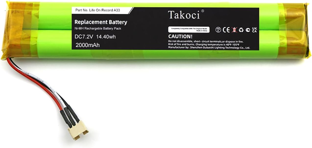 2000mAh Replacement Battery for TDK Life On Record A33 Wireless Bluetooth Speaker
