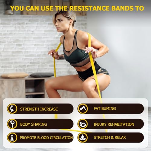 Image of Pull Up Bands, Resistance Bands, Pull Up Assistance Band Exercise Bands for Men & Women Working Out, Body Stretching, Physical Therapy, Muscle Training