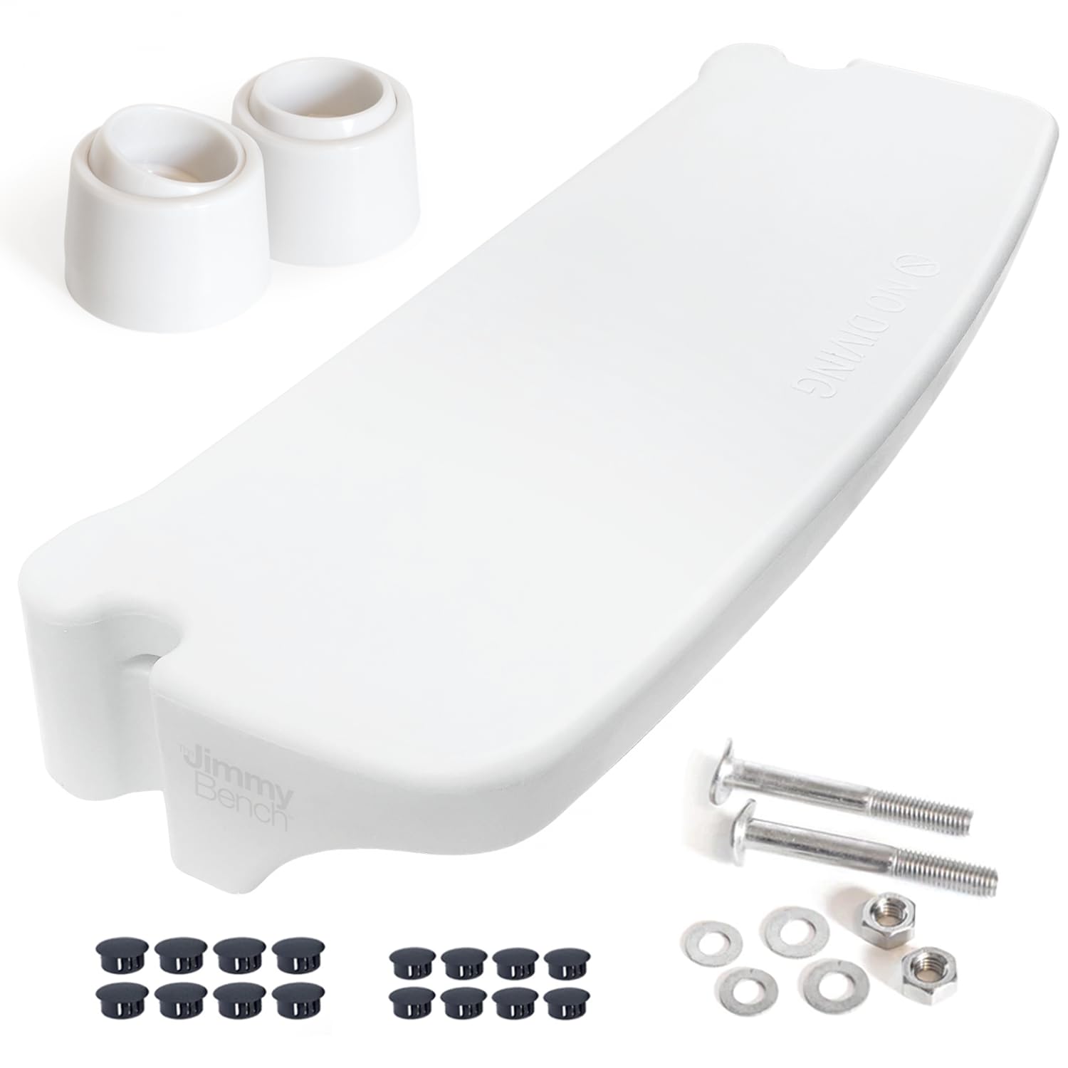 The Jimmy Bench for Inground Pool Ladders (Rails NOT Included/Bench & Hardware Only) - Convert Your Pool Ladder Steps into a Swim-up Bench | Great for