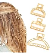 Brinie Metal Claw Clips Set Gold Hair Clips Medium Hair Catch Jaw Clamp Small Hair Barrette Claw ...