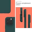 YATWIN Silicone Back Case for iPhone 16 Pro Max, Soft-Touch Phone Back Cover for Apple iPhone 16 Pro Max - Dark Green gallery image