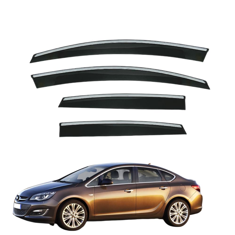 QOEMRHELT 4pc Set In-Channel Wind Deflectors, for Opel Astra J Hatchback/Sedan (P10) 2009-2014 Window Visors Rain Guards Vent Visors Rain & Sun Protection,Car Accessories,Sedan
