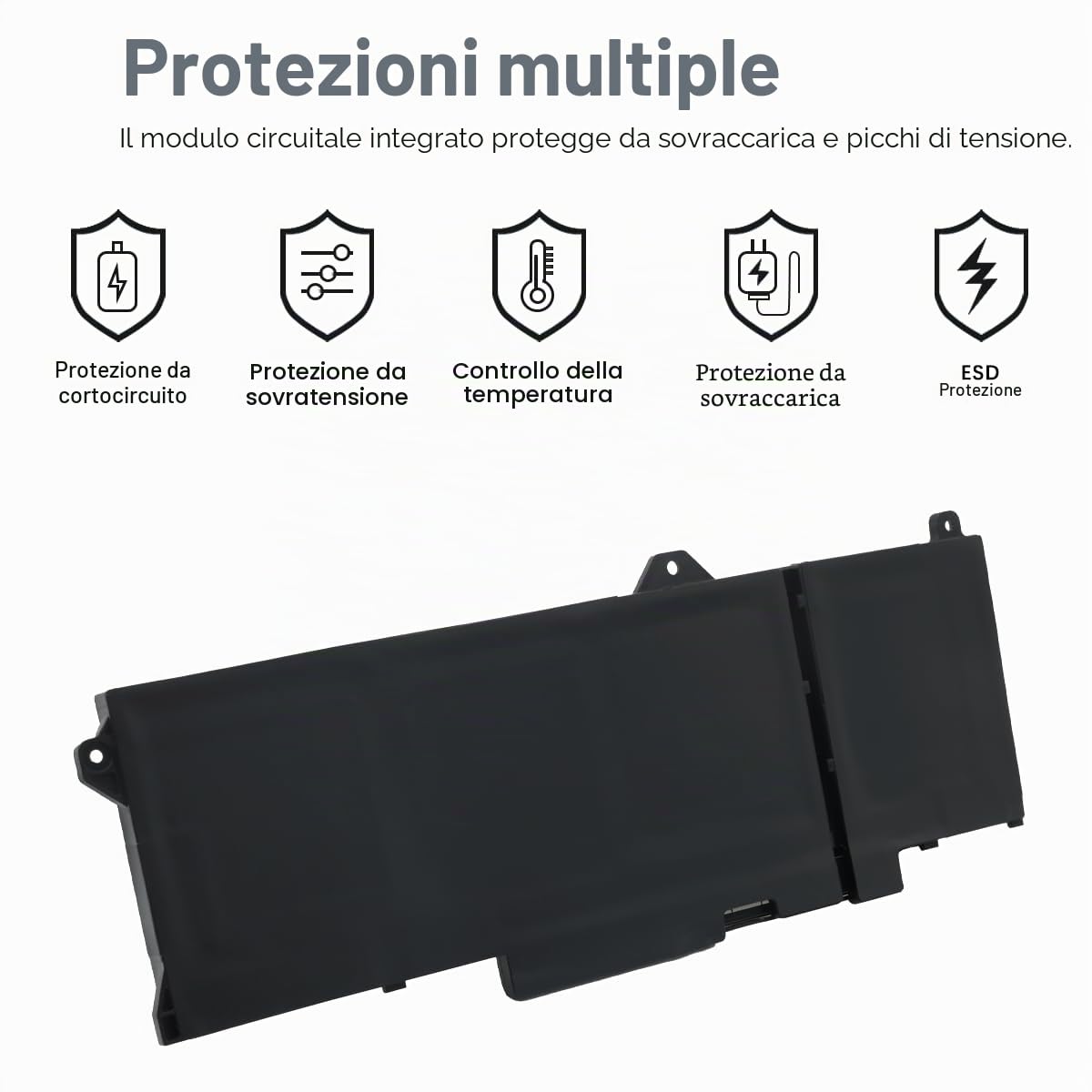64Wh 4-celle GRT01 Laptop Batteria per Dell Latitude 5421 5431 5521 5531 Precision 3470 3561 3571 Series 00P3TJ 0P3TJ 0R05P0 R05P0 005RGW 05RGW 0VXD57 VXD57 451-BCUN 0ROP0 0R0PO 4ICP7/54/65