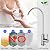 ESOW Kitchen Drinking Water Filtration Faucet, Lead-Free Water Filter Faucet, Fits Most Reverse Osmosis Units Non-Air Gap, Stainless Steel 304 Body Brushed Nickel Finish