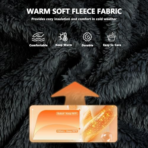 Image of GINGTTO Mens Furry Button-Up Jacket 4 Pockets Fluffy Coat For Men