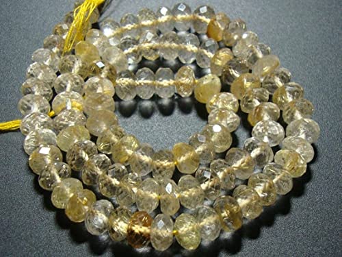 Perles en quartz rutilé doré véritable pour sublimer vos créations de colliers artisanaux