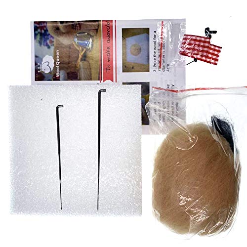 image for Wool Queen Dog/Puppy Needle Felting Kit, Pure Queensland 70S Fine Wool