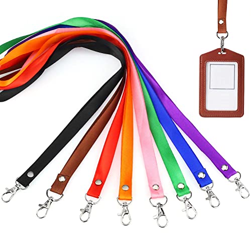 Unvtap 16Pcs Cordons Tour de Cou 47cm Lanières Tour de Cou avec Crochet Pivotant, Nylon Cordons de Cou Lanyard Courroie de Cou pour Porte Badge Clé Carte d'Identité Cover