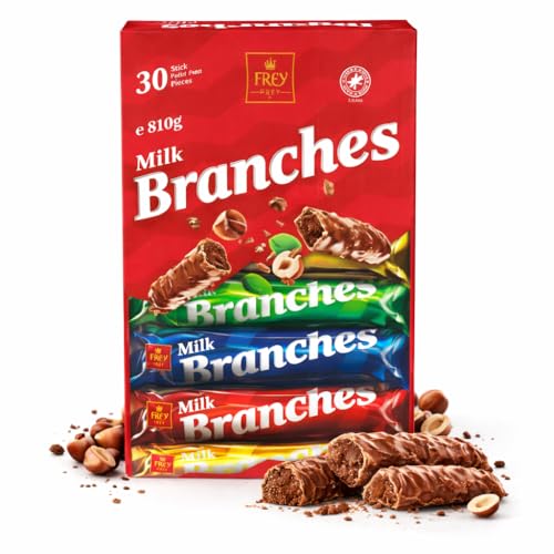 Schweizer Schokolade | 30 Stück | BranchesSchokolade Edle Schokolade mit Haselnussstückchen | 810g | Schokoladenbox mit feinster Milchschokolade aus der Schweiz UTZ-zertifiziert