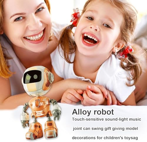 Image of Multicolor Alloy Robot Desk Ornament - Cute & Quirky Figurine for Office & Home | Interactive Tech Companion | Creative Gift for Robot & Sci-Fi Lovers