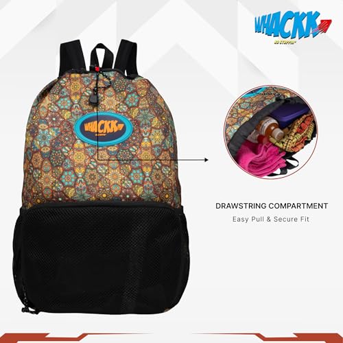 Image of WHACKK Tornado Printed Football Bag | Football Kit Bag with Ball & Shoe Compartment | Unisex Sports Bag for Training, Match Day & Practice