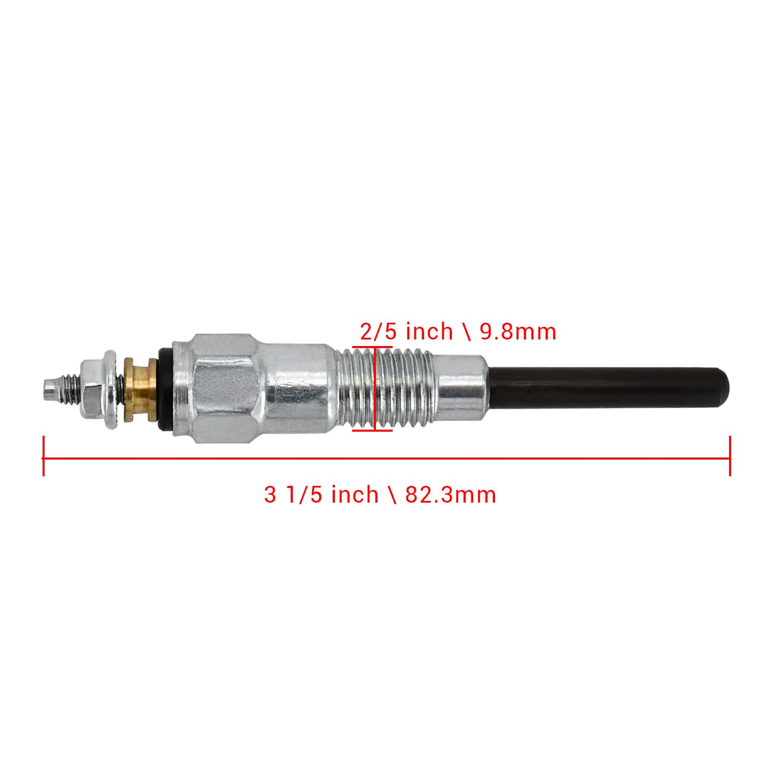 Lot De 4 Bougies De Préchauffage – Compatibles Moteur Kubota V2203, Bobcat 1600, 325, 328 Et Autres Engins