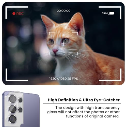 Image of ArmourPro Camera Lens Protector for Samsung Galaxy S26 Ultra with Auto Alignment Installation Frame, AR+AF Coated Tempered Glass Camera Rings, Anti-Scratch, Case Friendly | Purple