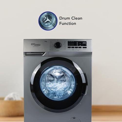 Super General 8 Kg Front Load Washing Machine SGW8250NLEDS, Inverter Motor, 1400 RPM, 15 Programs, Energy Saving, LED Display, 85x47.5x59.5 cm (WxDxH), Silver, 10 Year Motor Warranty