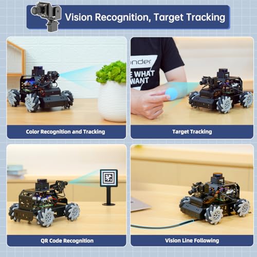 robot car for raspberry pi 5 ros2 programmable ai vision smart robot kit 360 movement chassis lidar slam mapping navigation path planning autonomous driving mentorpi m1 with rpi 5 4gb