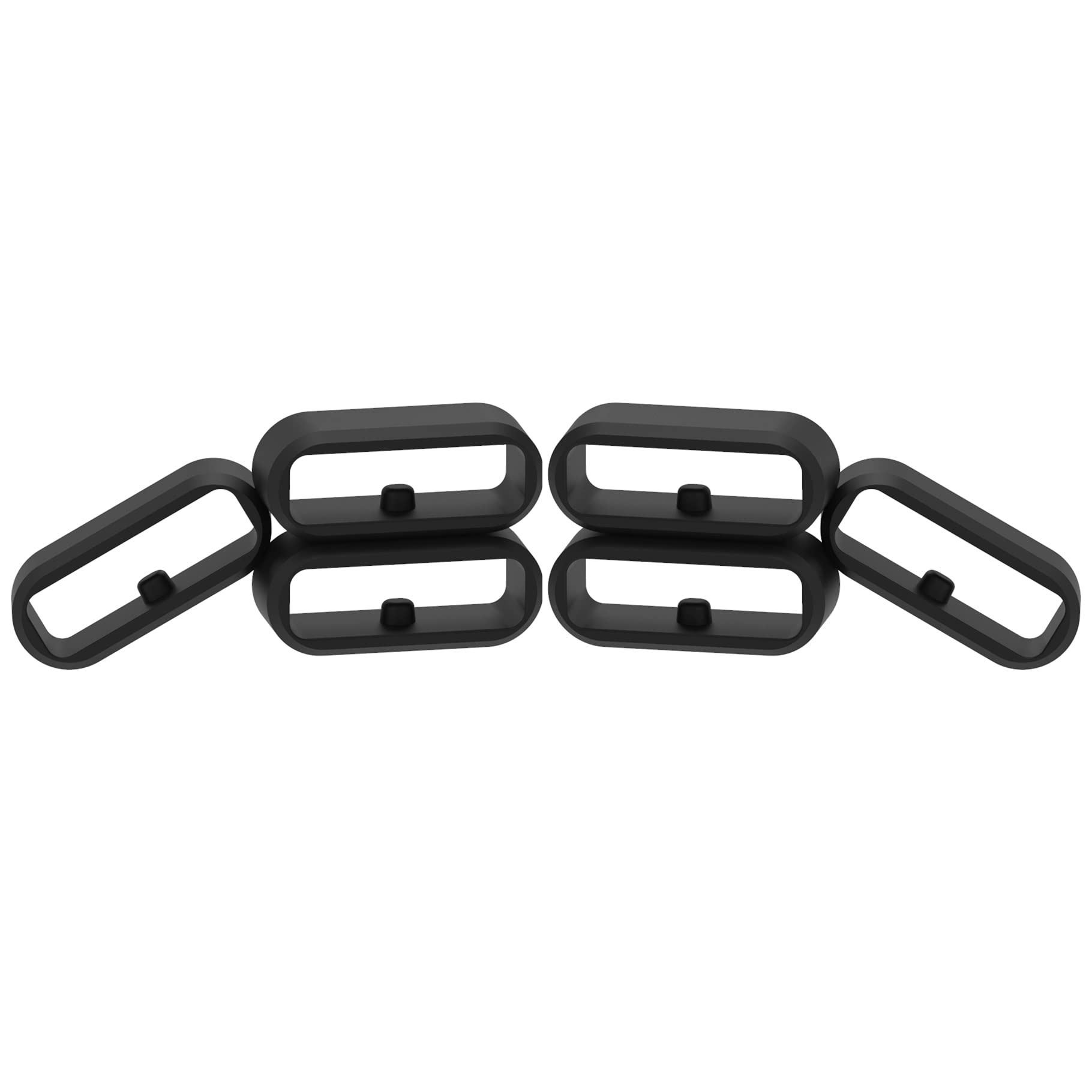 ECSEM Fastener Rings Compatible with Garmin Forerunner 55 245 645VivomoveVivomove 3VenuVivoactive 3 Band Keeper,Silicone Watch Band Connector Loop for Garmin Venu Smart Watch (6PCS)