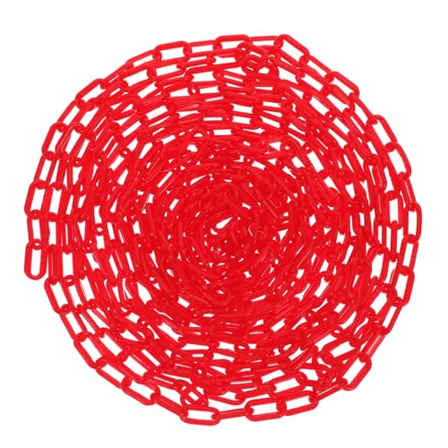 CHILDWEET Chain Warning Protection Door Chain Link Barrier Chain for Crowd Control Delineator Post Chain Parking Lot Chain Barrier Barricade Chain Construction Site Safety Chain Abs Red