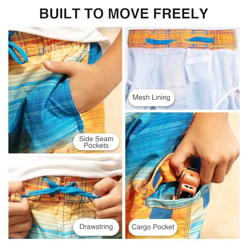 Image of Kanu Surf Boys' Avalon Quick Dry UPF 50+ Beach Swim Trunk