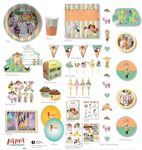 Essbarer Tortenaufleger PIPPI LANGSTRUMPF 20cm // Tortenaufleger Pippi Langstrumpf