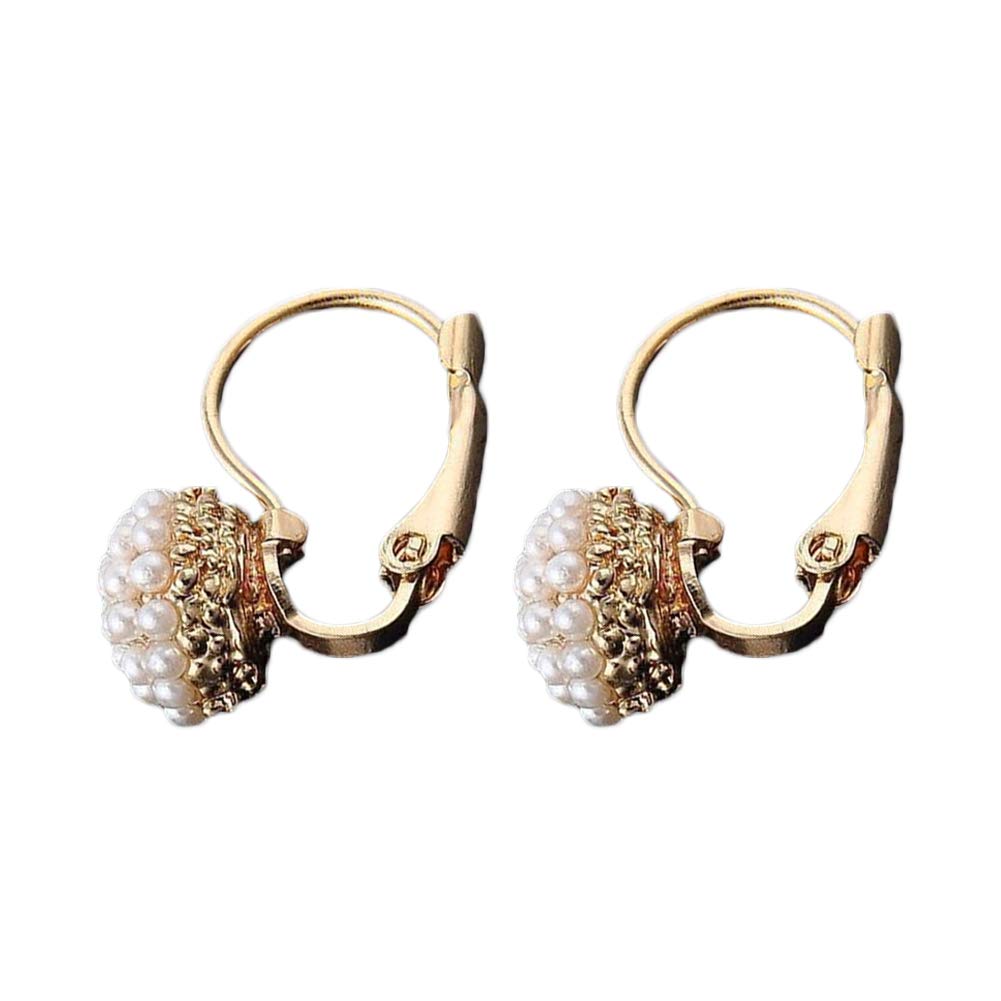 GUCABEEarrings for Women Mom Fashion Women Round Faux Pearl Charm Leverback Earrings Piercing Jewelry Gift Jewelry