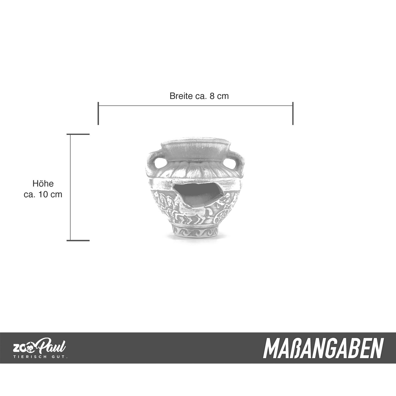 ZooPaul Sprudel Set Keramik Deko und Pumpe + Zubehör Aquarium römische Vase Gefäß Versteck
