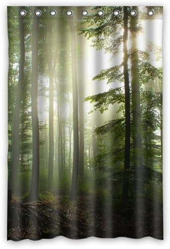 Custom Forest Tree Shower Curtain Stylish Waterproof Polyester Fabric Bathroom Deco 48" x 72"