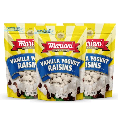 Image of Mariani | Vanilla Yogurt Raisins | Healthy Snacks for Kids & Adults | Gluten Free Snacks | 4 Ounces (Pack of 3)