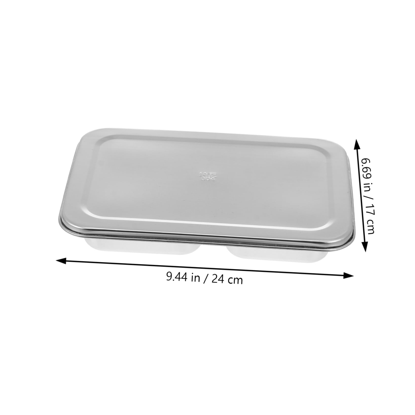 OKUMEYR Quality Stainless Steel Food Plate 4-section Divided White Serving Tray and Easy to Clean