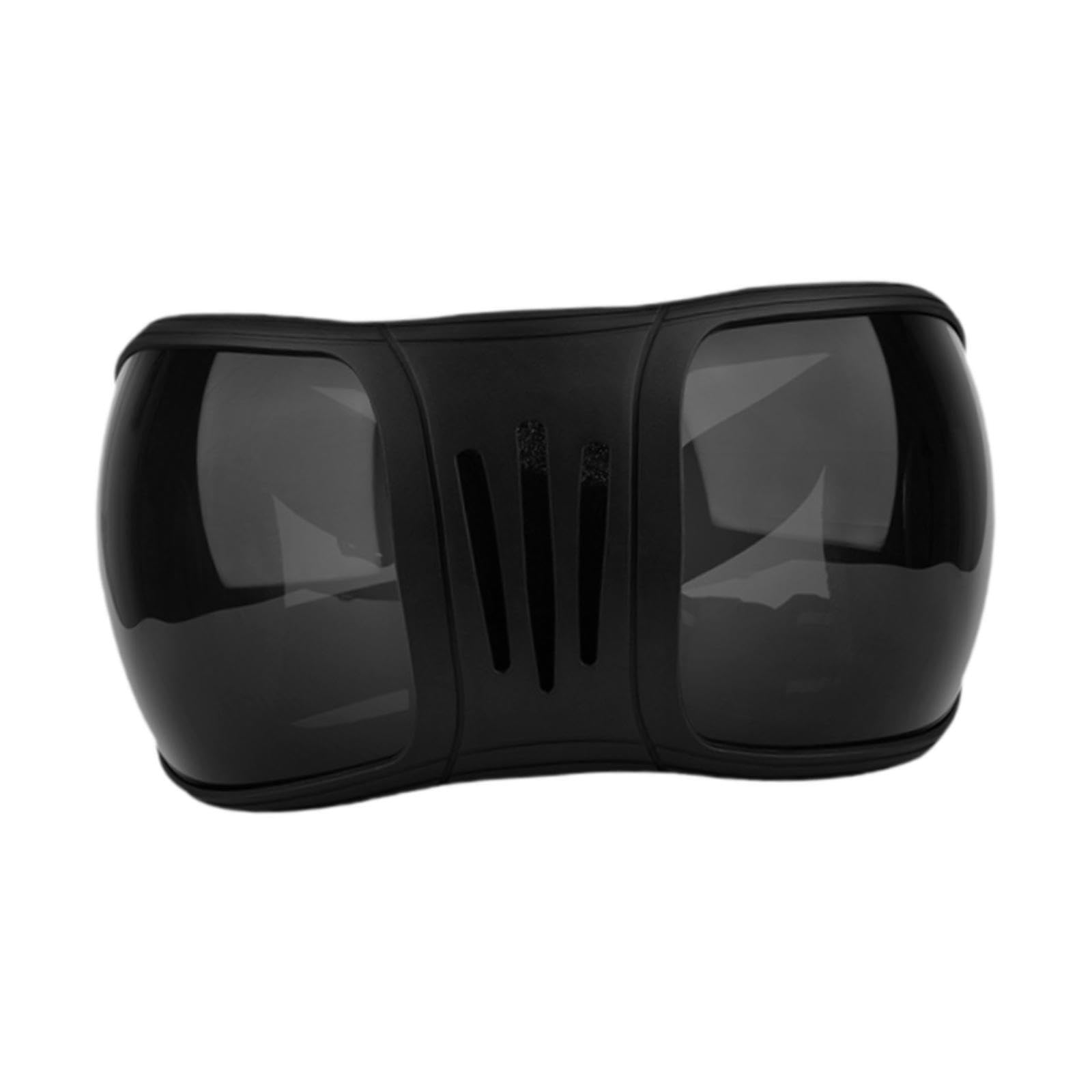 Lunettes de colorées pour Chevaux pour assurant Une maximale Contre la poussière, Le Vent et Les UV, Tout en offrant Un Ajustement Confortable, Noir et Gris, 15 x 27 cm