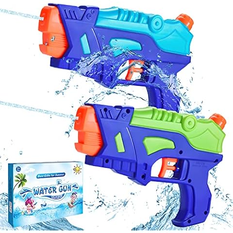 (2 Pack) Water Pistol for Kids Small Water Squirt Guns Great Gift for Kid Boys Girls Small Hands Outdoor Beach Garden Pool Water Fighting Toys - Dog Training Cat Deterrent Cover