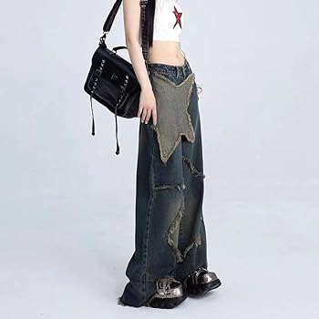 Women's Stars Patchwork Vintage Pants Y2k Gothic Cyber Punk