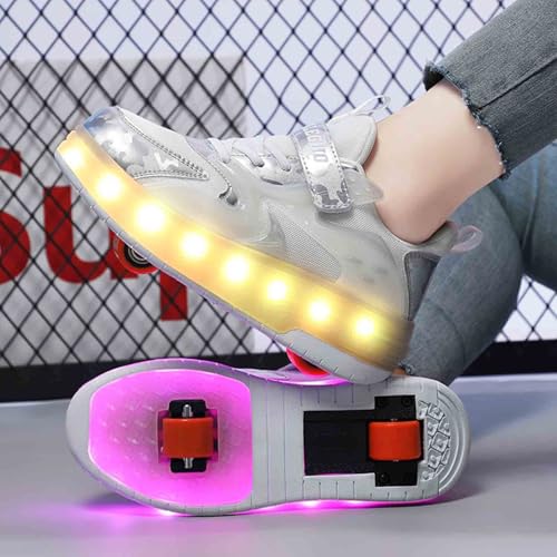 16 Modes Roller Skate Shoes with 2 Wheels, Sneakers for Kids Boys Girls Birthday Thanksgiving Christmas Day4