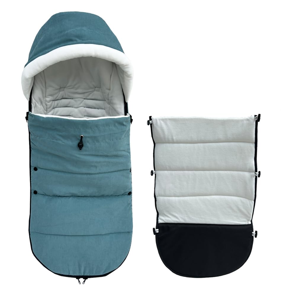 Saco universal para cochecito de bebé compatible con Babyzen YOYO - Añade almohadilla gruesa - Forro suave y superficie a prueba de salpicaduras - Lavable a máquina (Aqua)