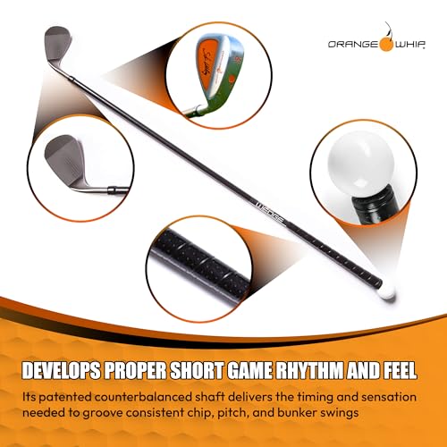 Image of Orange Whip Wedge Golf Short Game Swing Trainer Aid - Made in USA, 35.5 inch
