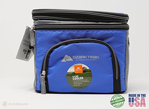 Ozark Trail 6 Can Cooler with Expandable Top (Blue)