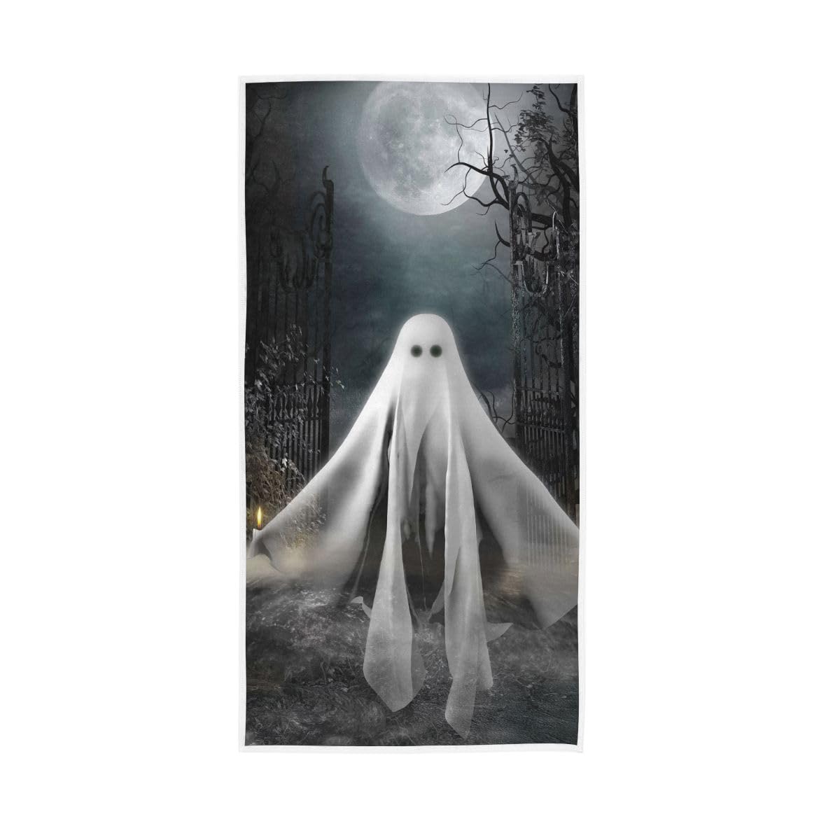 HUYGD Halloween Specter Hand Towels, Shower Towels for Hand, Face, Hair, Yoga, Kitchen, Bath 15 x 30 Inches