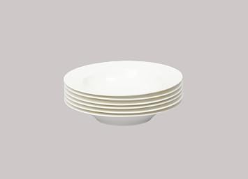 Bone China Rim Shape, Elegance White Soup/Pasta Plate 11oz, Case of 6