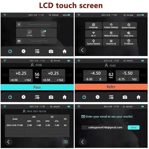 Tester portatile per oftalmologia con touch screen LCD, lungo raggio di misurazione, asse regolabile, per uno screening completo della salute degli occhi